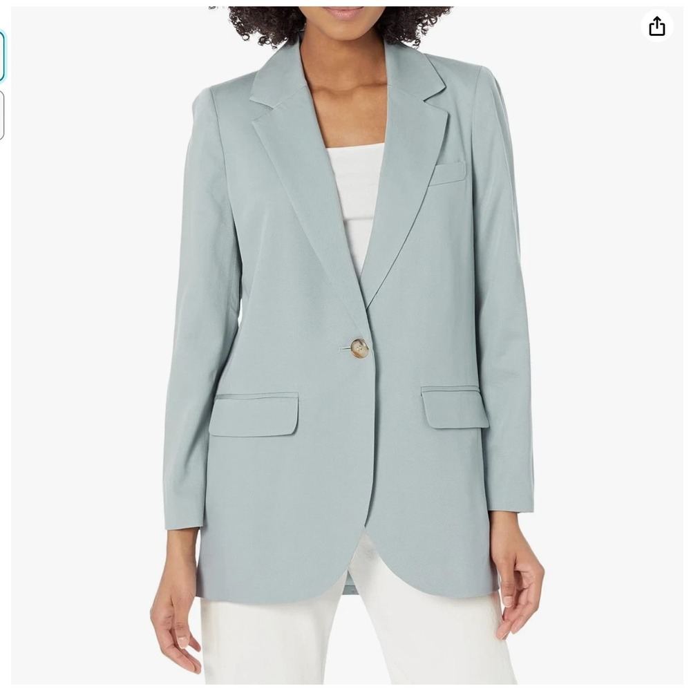 Madewell - The Larsen Blazer in Drape weave (dusty‎ blue) - SIZE XS